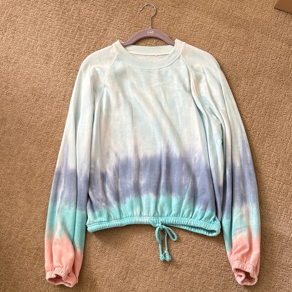SO Multicolor Tie-Dye Sweatshirt with Drawstring